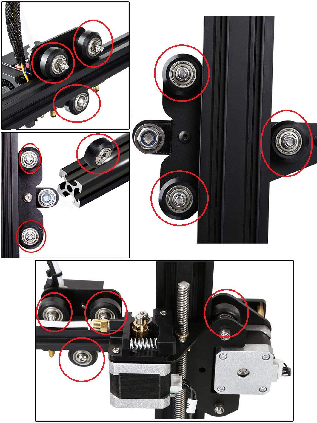 Polea Nylon con rodamiento 
